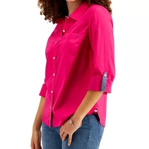 Tommy Hilfiger's pink button up shirt size medium
